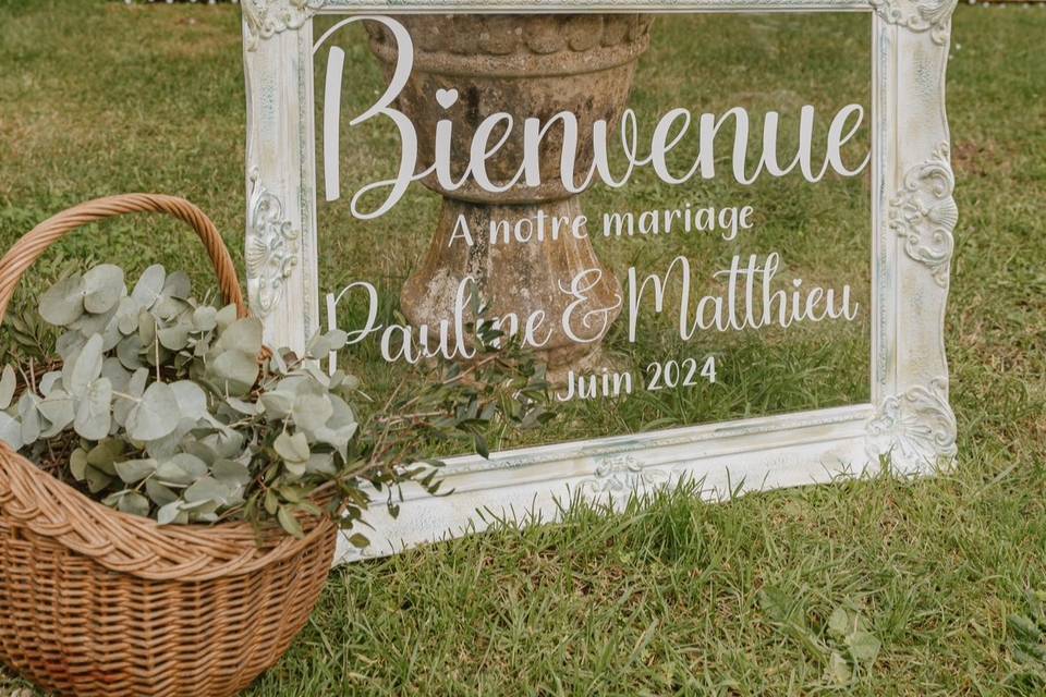 Panneau bienvenue