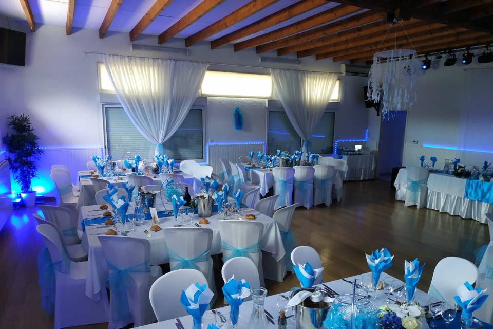 La salle en bleue