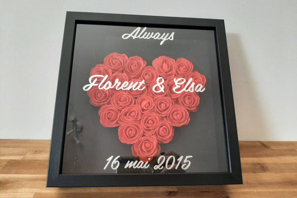 Tableau souvenir date mariage