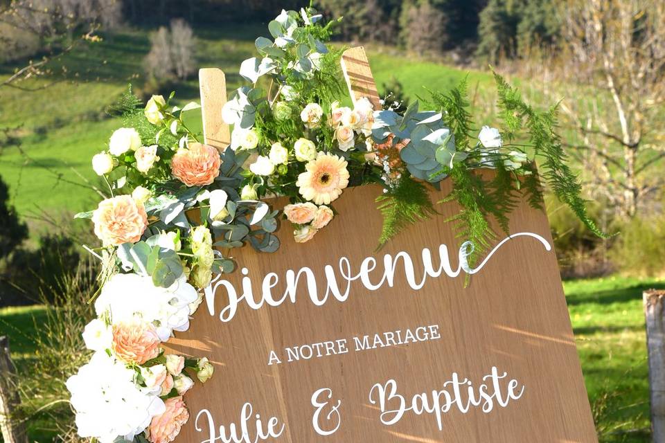 Panneau bienvenue