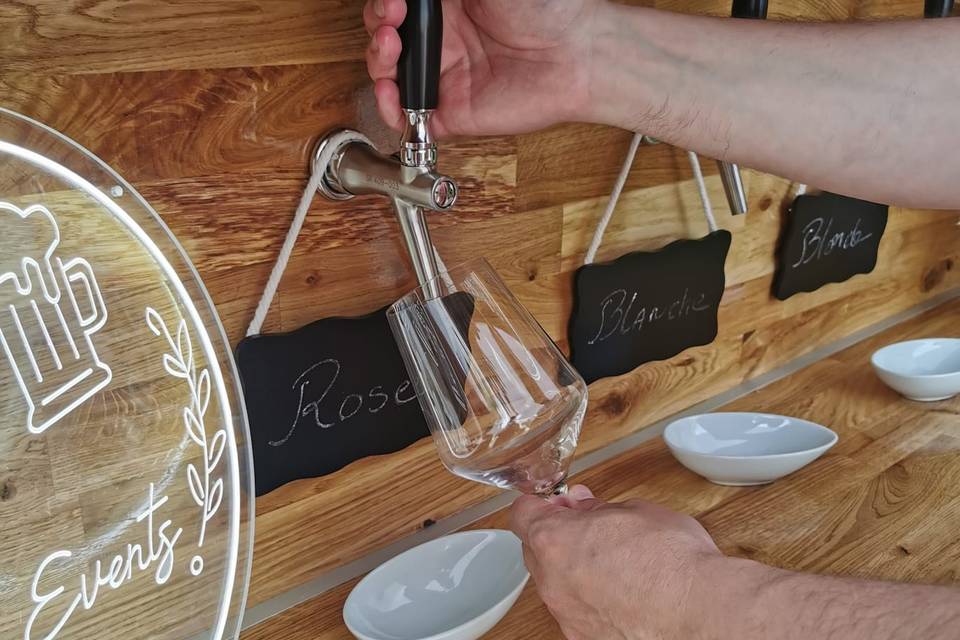 Dégustation à la tireuse