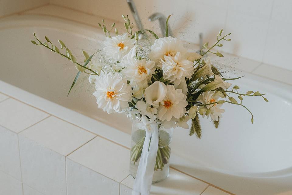 Bouquet de mariée blanc