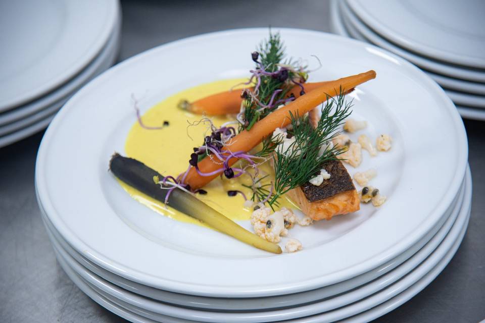 Pavé de saumon condiments 1101