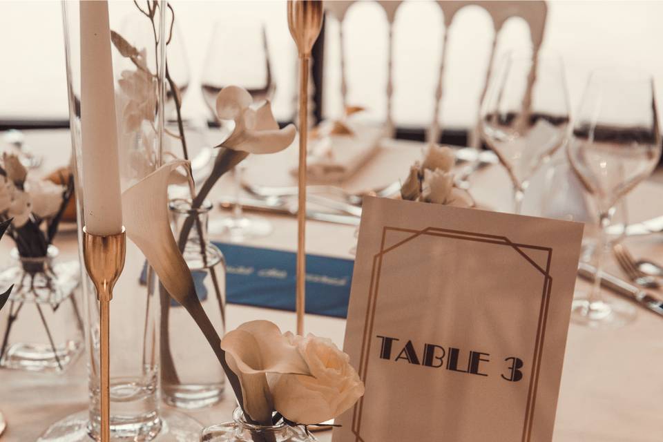 Close-up n° de table