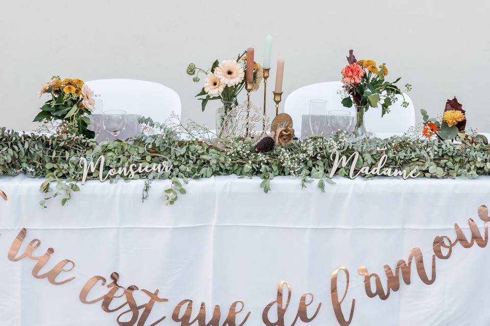 Table d'honneur