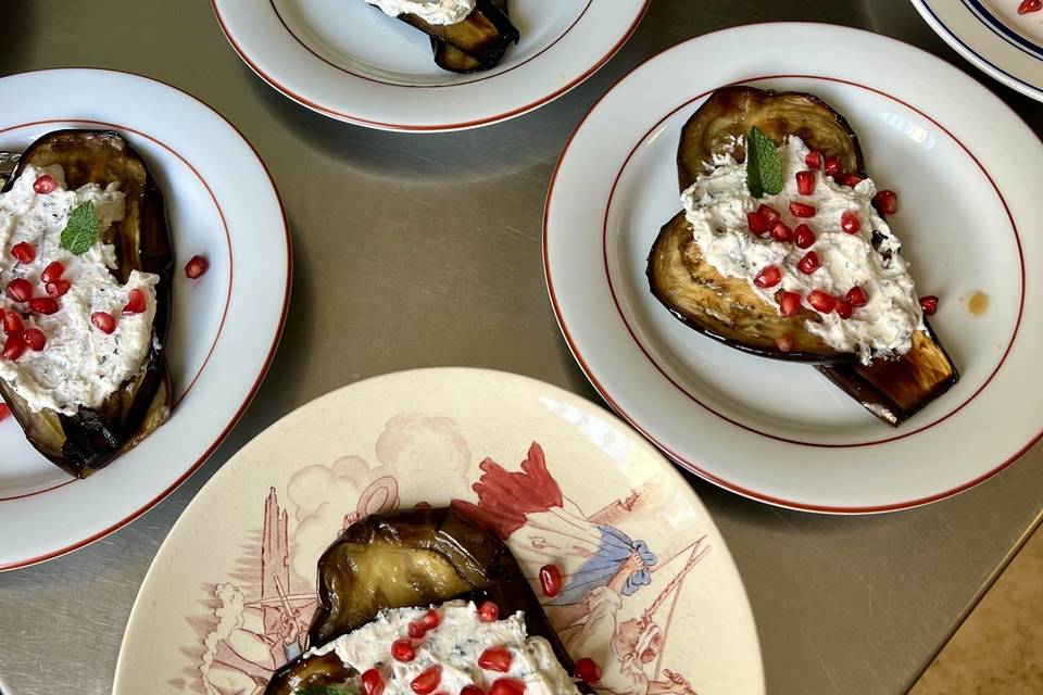 Aubergine rôtie (entrée)