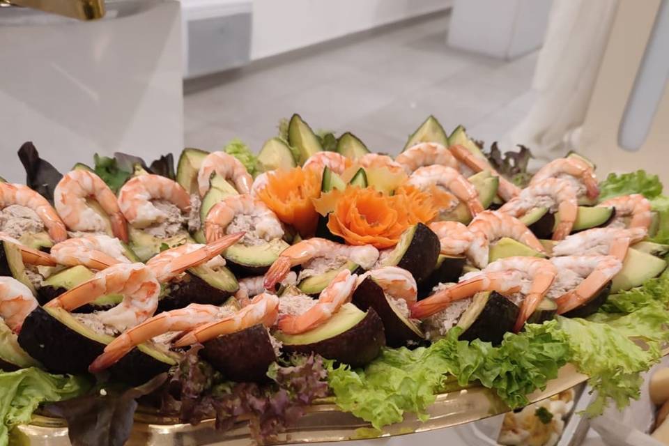 avocat au thon- crevette