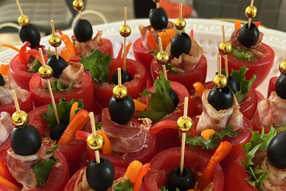 Panier de tomate becon olive
