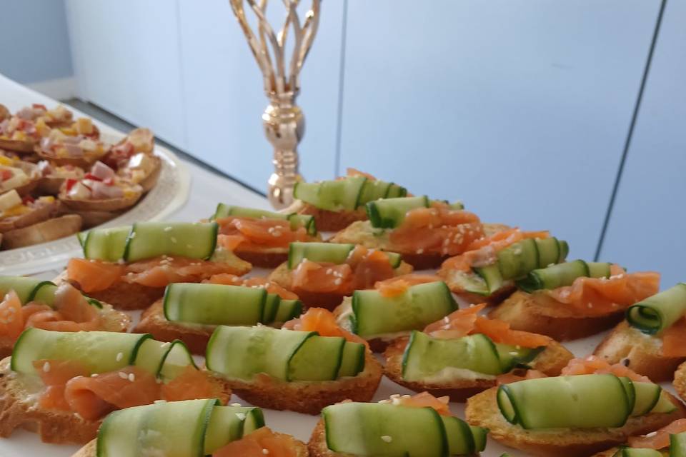 Toast saumon cocombre