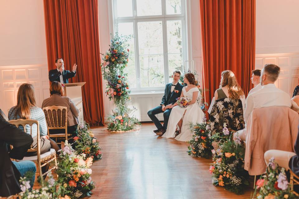 Officiant en action