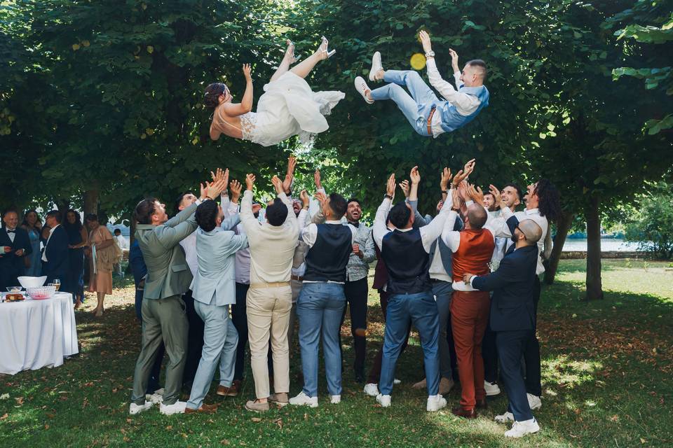 Mariés volants !