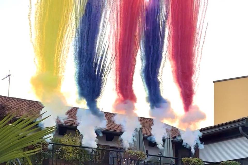 Artifice colorés de journée