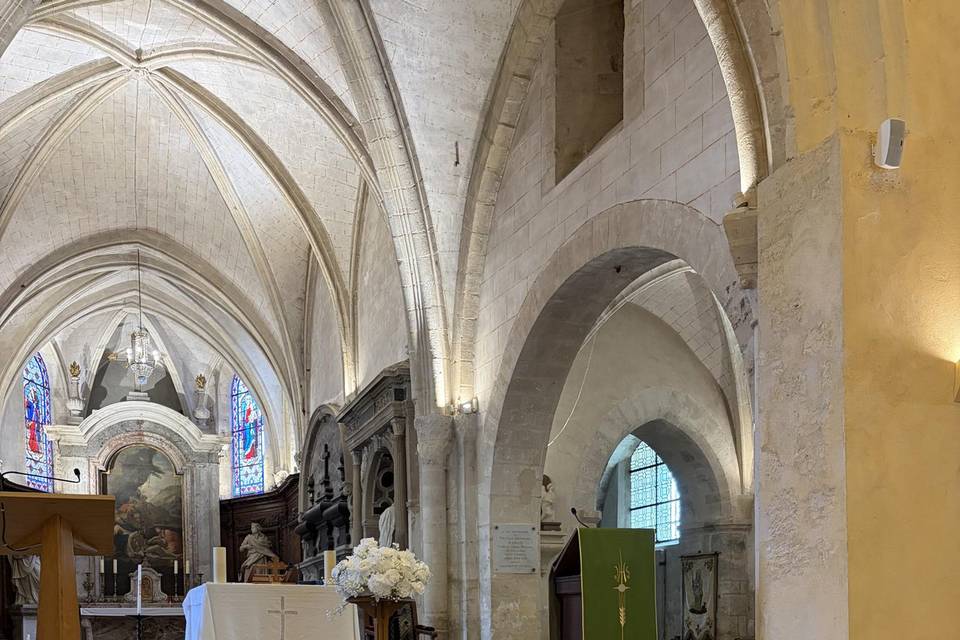 Déco mariés église