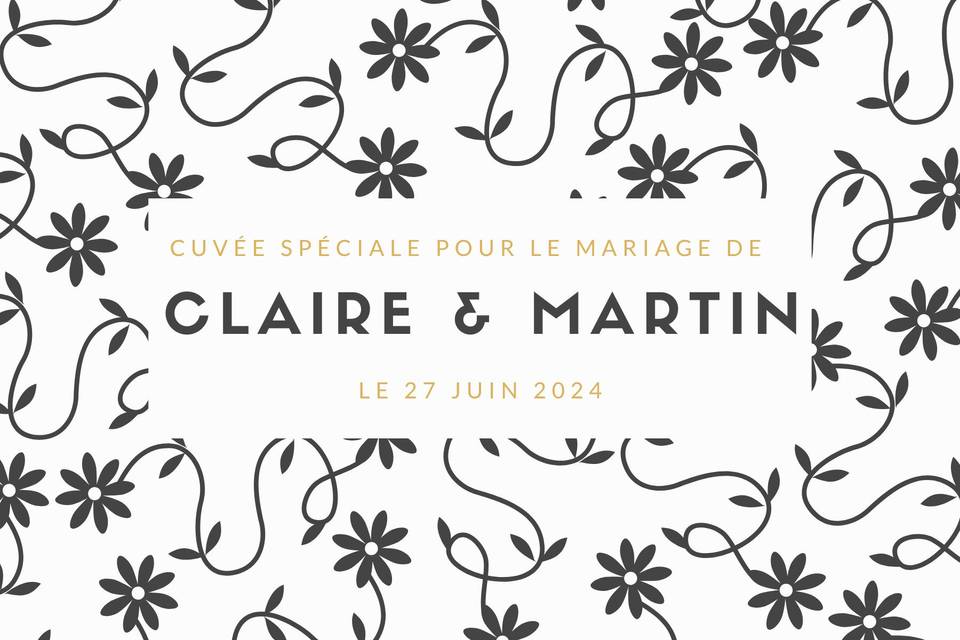Modèle etiquette mariage