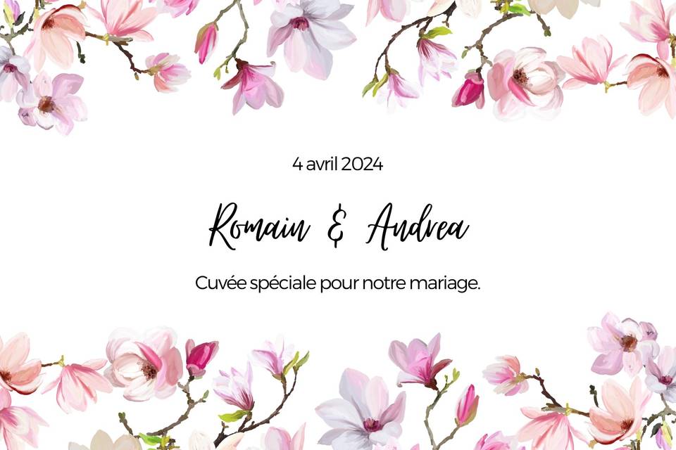 Modèle etiquette mariage