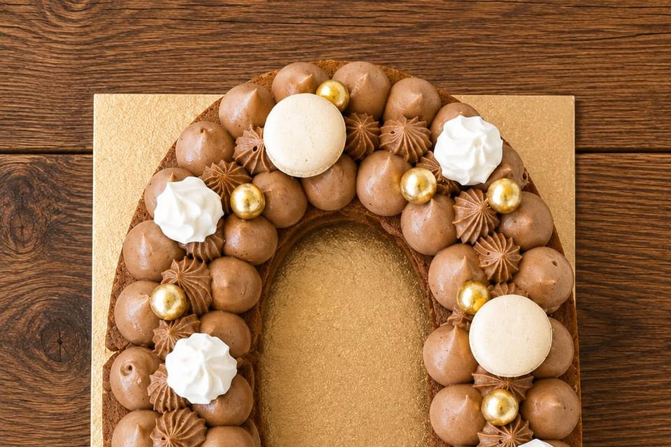 Number cake chocolat