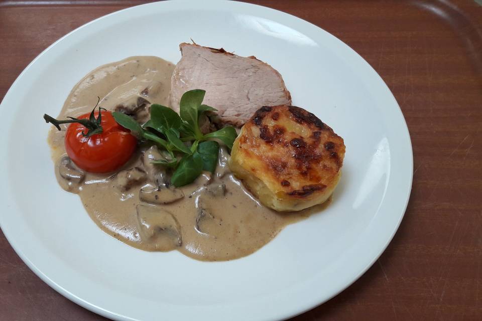 Noix de veau aux cèpes