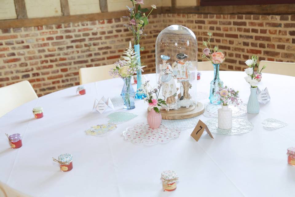 Table mariage vintage pastel