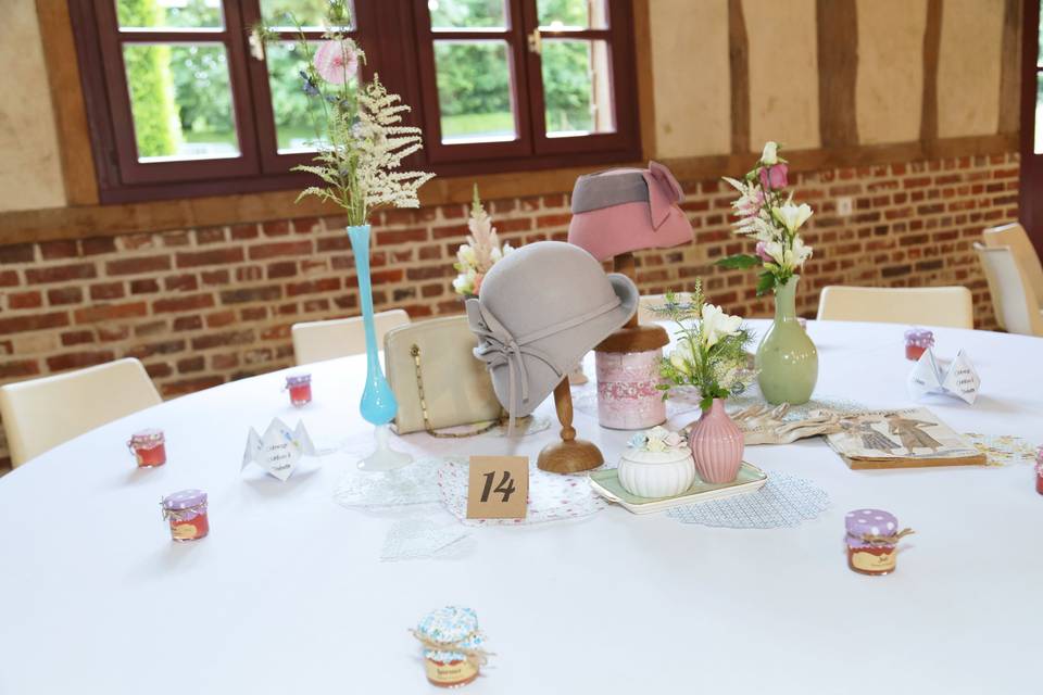 Table mariage vintage pastel