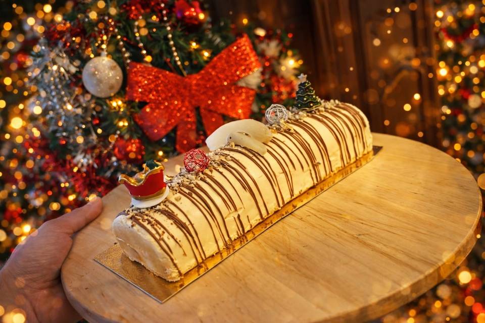 Bûche vanille poire