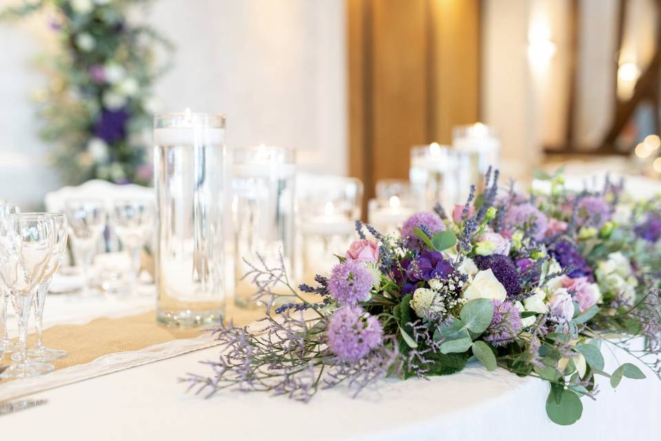 Décoration table d'honneur