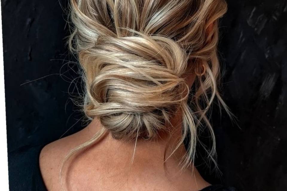 Chignon champêtre bas