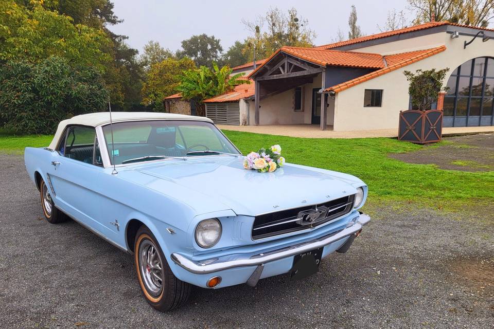 Mustang bleue cabriolet 1965