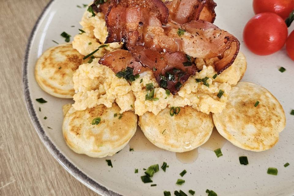 Mini pancakes salés
