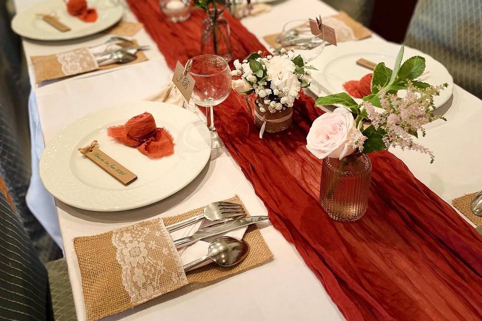 Centre de table dans bouteille