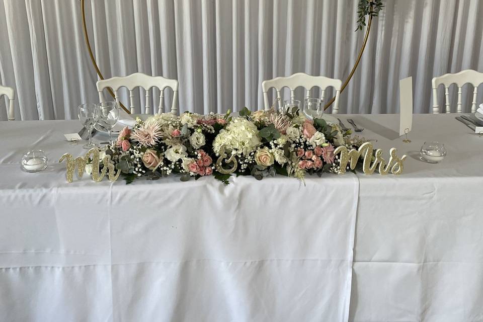 Centre de table en longueur