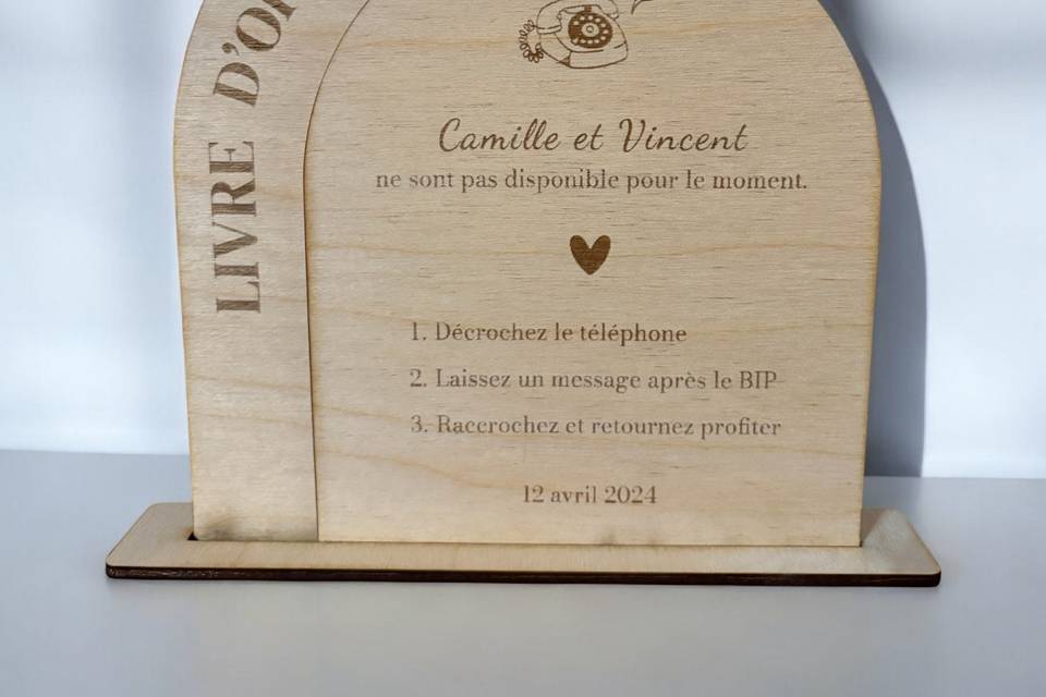 Panneau personnalisé invité