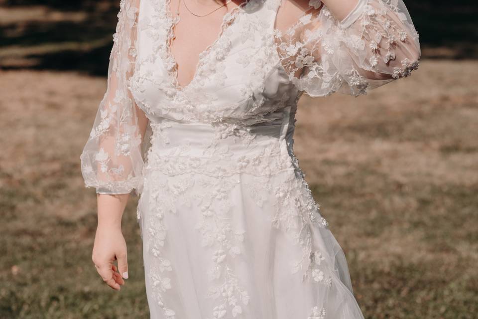 Détails robe mariée