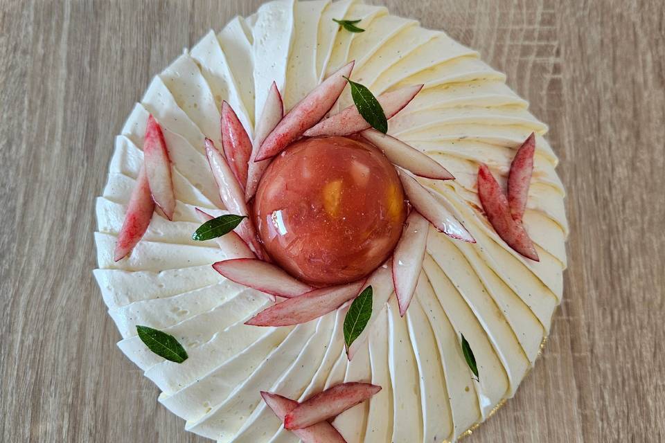 Entremet nectarines-verveine