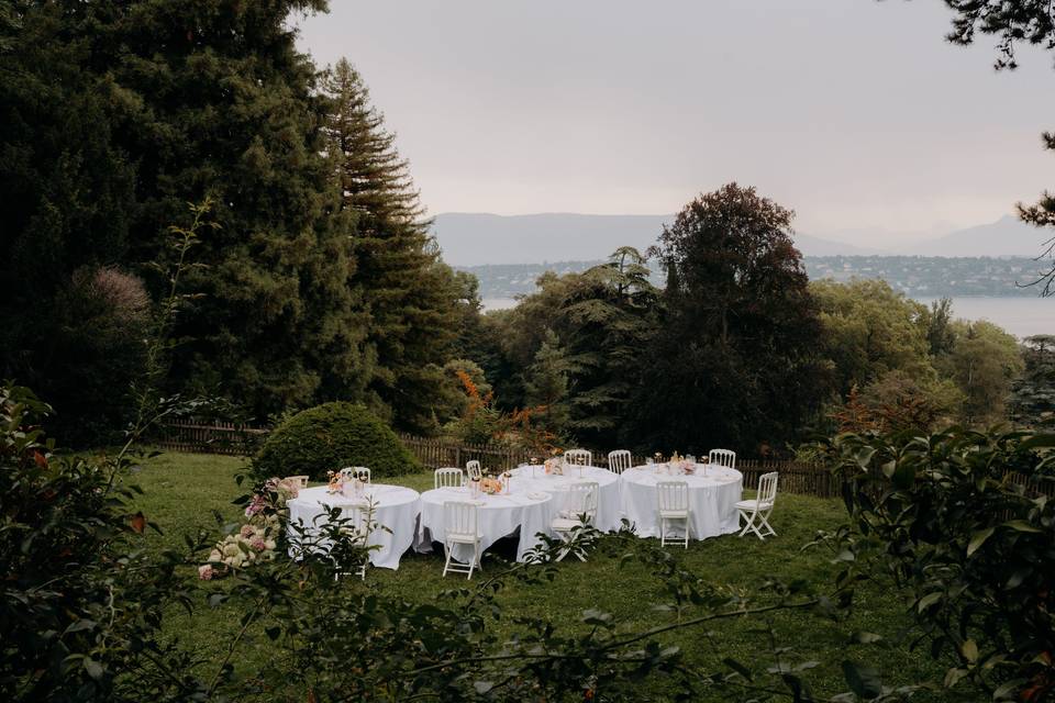 Jardin vue lac