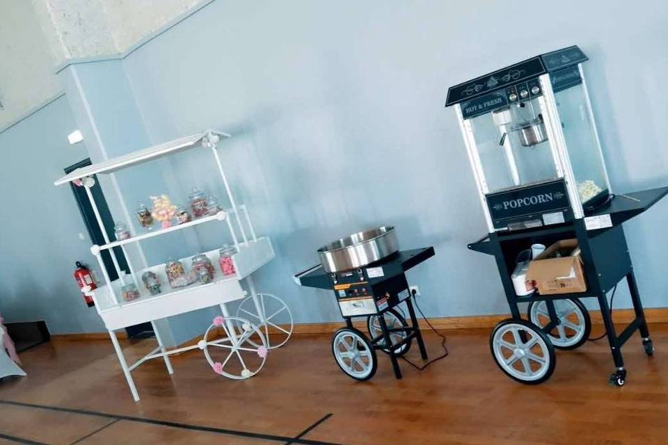 Candybar et pop corn