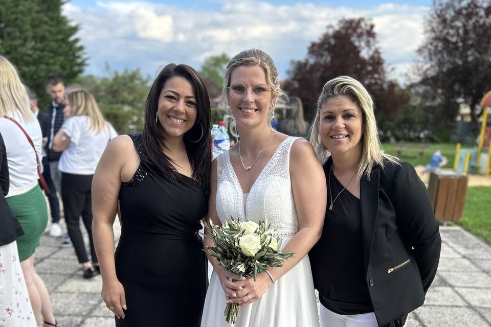 Photo avec la mariée
