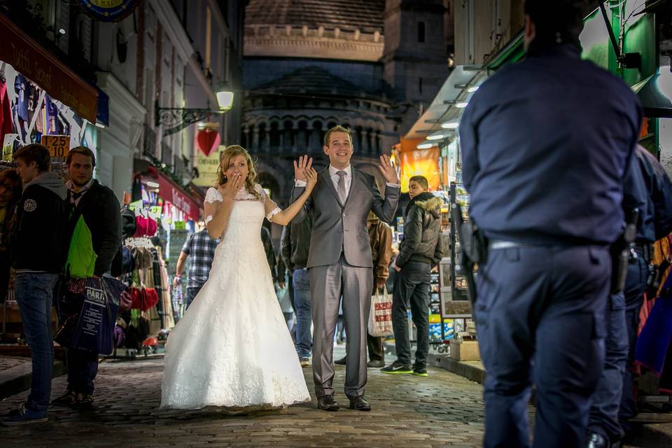Mariage décalé à Montmartre