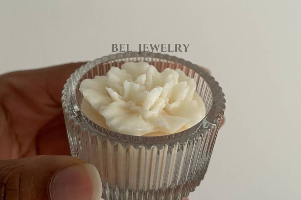 Bougie artisanale fleur