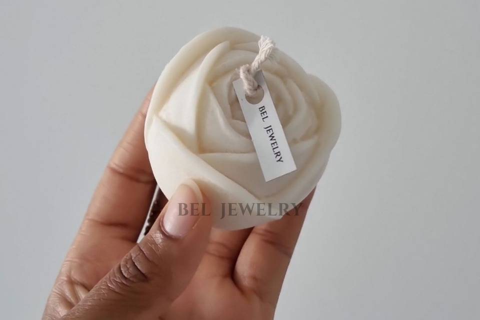 Bougie artisanale rose