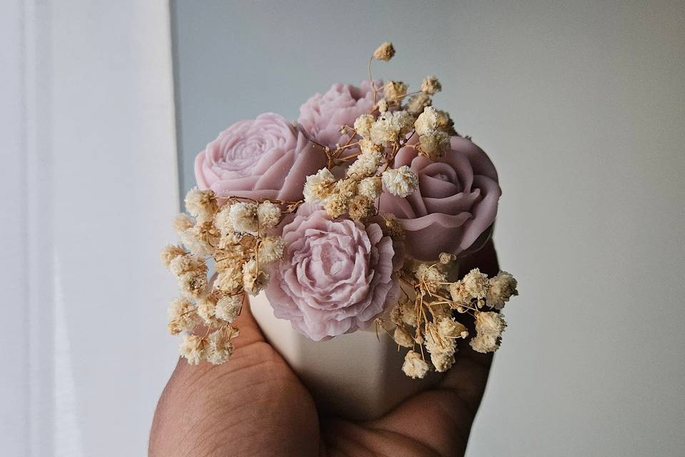 Bougie artisanale bouquet