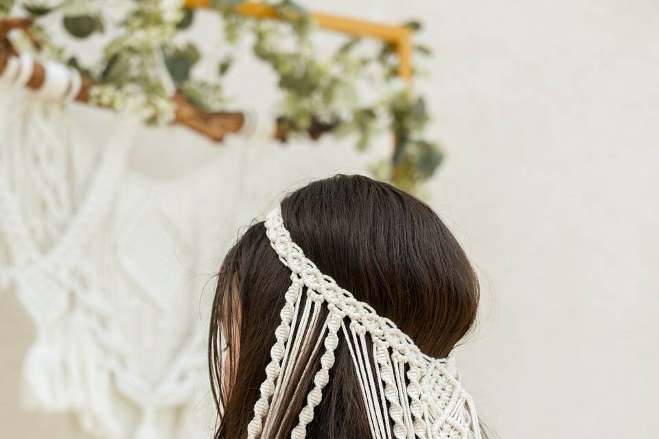 Voile en macramé