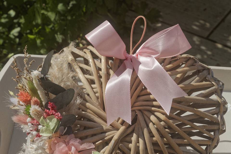 Coeur en osier à suspendre