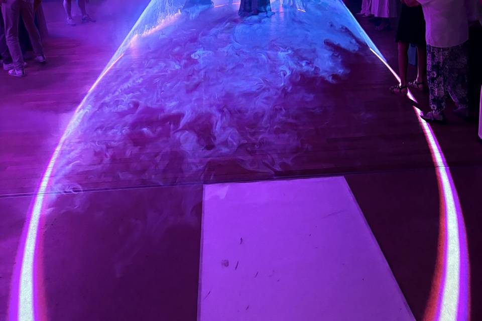 Première danse sous lazer