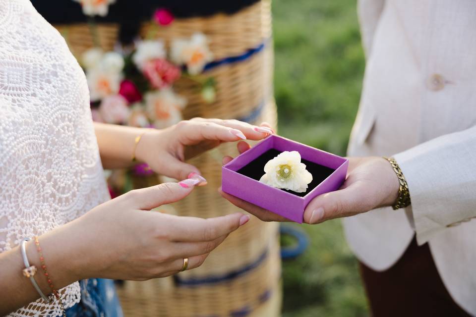 Demande en mariage Montgolfièr