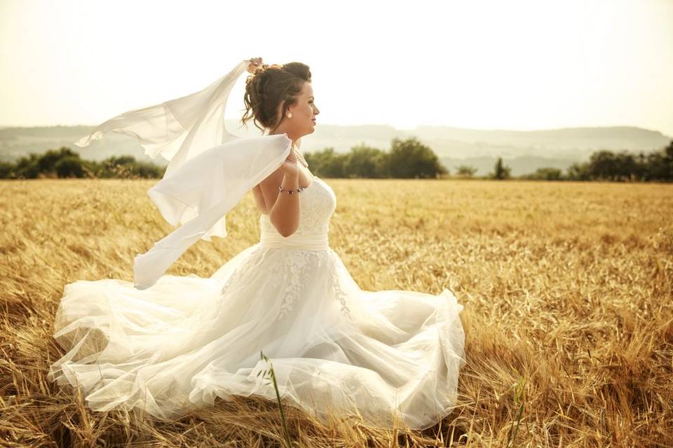 La mariée qui pose en solo