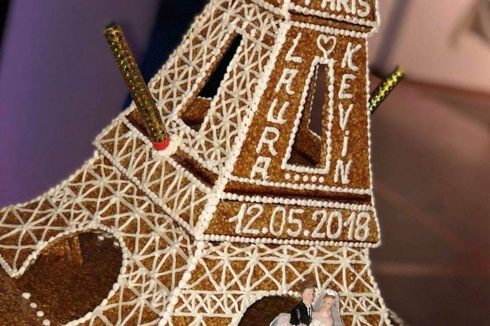 Tour Eiffel choux et nougatine