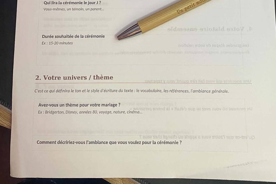 Un questionnaire approfondi