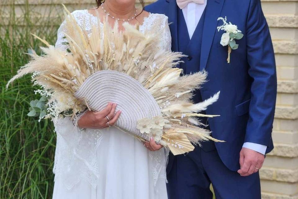 Bouquet de mariée éventail