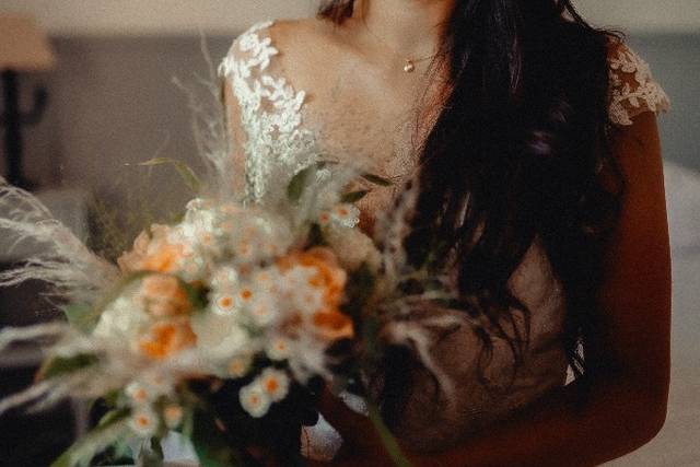 Coiffure bohème mariée