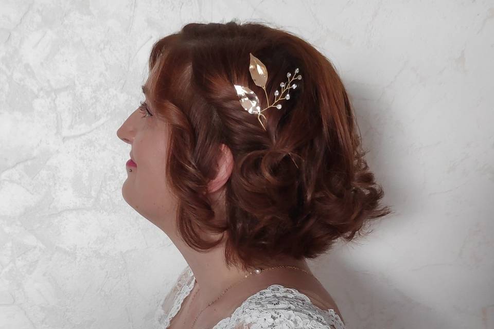 Chignon bohème chic mariée